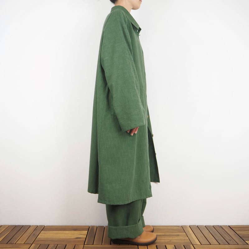 Furusuロングジャケット長袖ver（木綿 深緑）【受注生産対応】 | mabataki