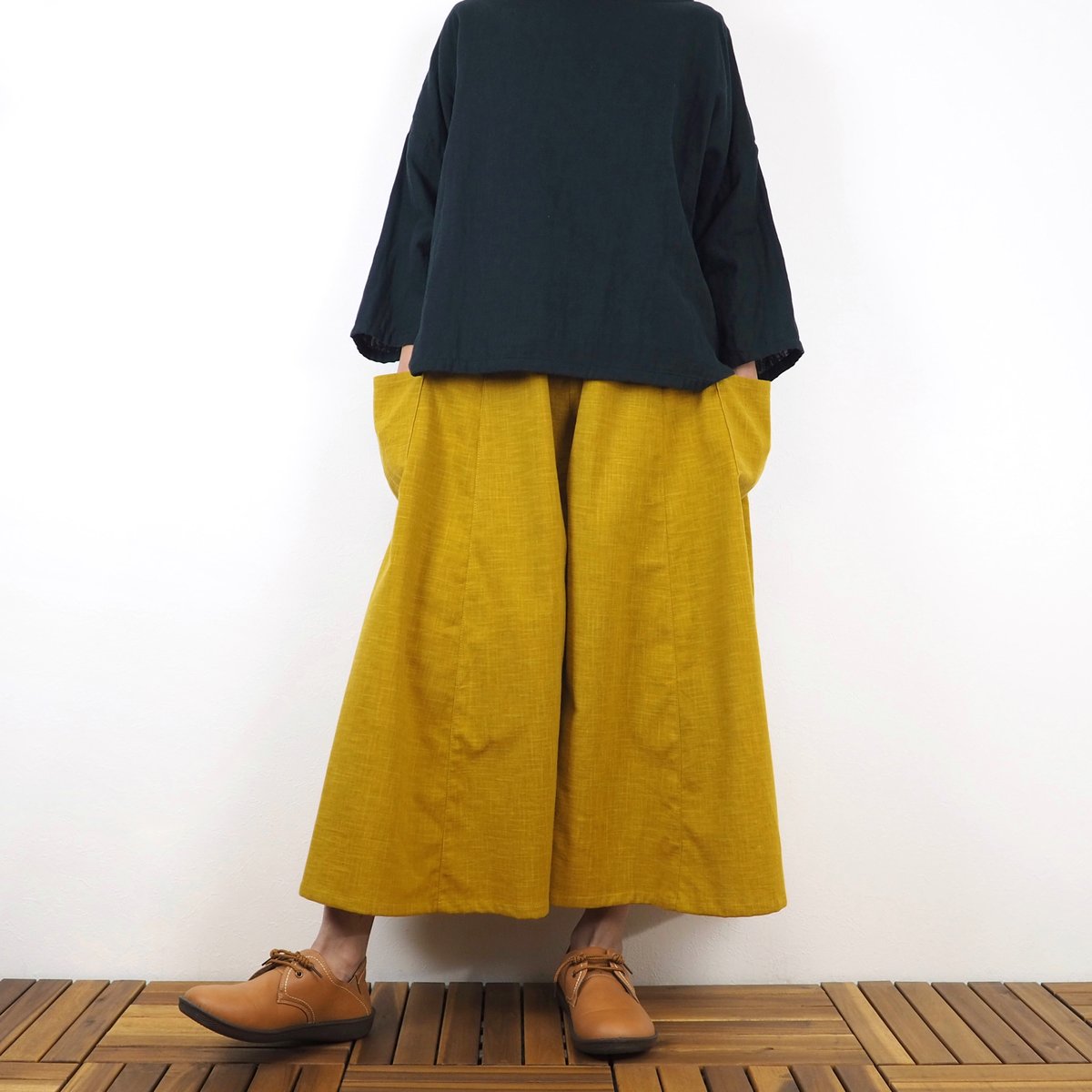 Furusuキュロット（木綿 からし）【受注生産対応】 | mabataki