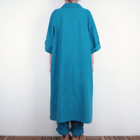 Furusuロングジャケット（木綿 薄藍）【受注生産対応】