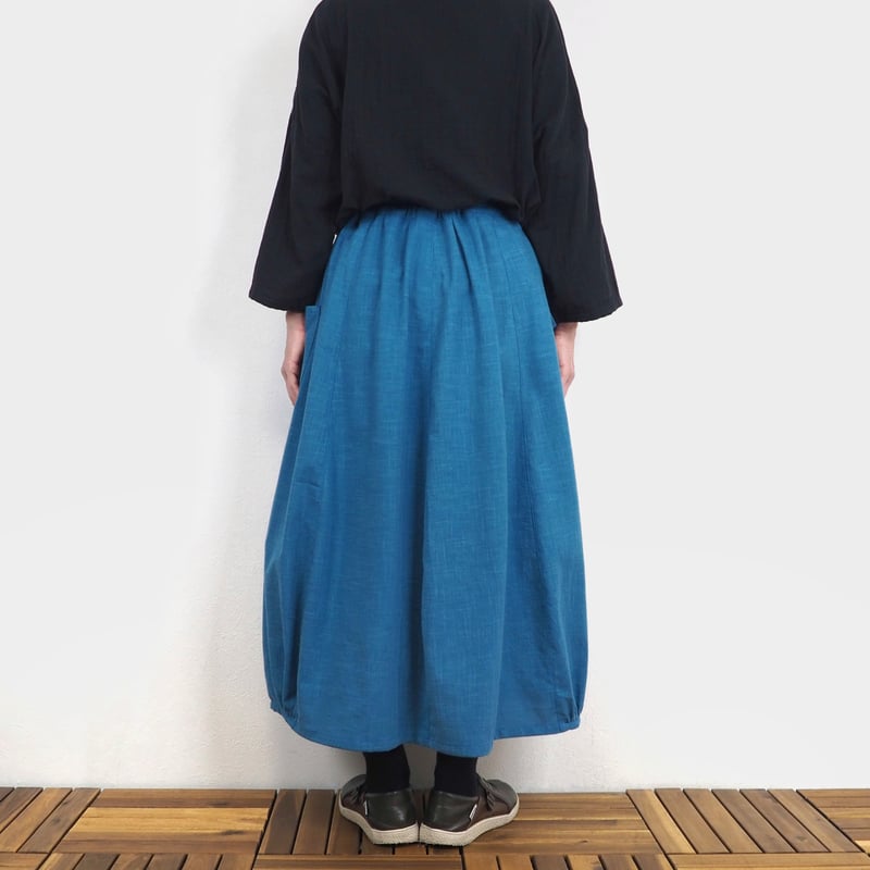 Furusuバルーンスカート（木綿 薄藍）【受注生産対応】 | mabataki