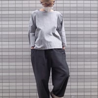 Kushuコットンシャツ（綿ワッシャー グレー）【受注生産対応】