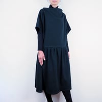 Kimamaローウェストワンピース（木綿 黒）【受注生産対応】