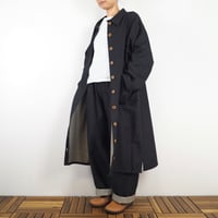 Hinamiロングジャケット（綿オックス チャコール）【受注生産対応】