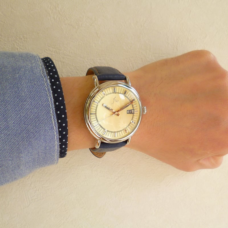 Palla（パーラ）文字盤:シャンパンゴールド ベルト:ネイビー＋
