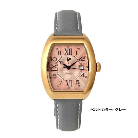 Theia SS+IPGコーティングケース 文字盤カラー：サーモンピンク ベルトカラー：5カラー