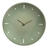 美濃焼 Wall Clock  フォレストグリーン