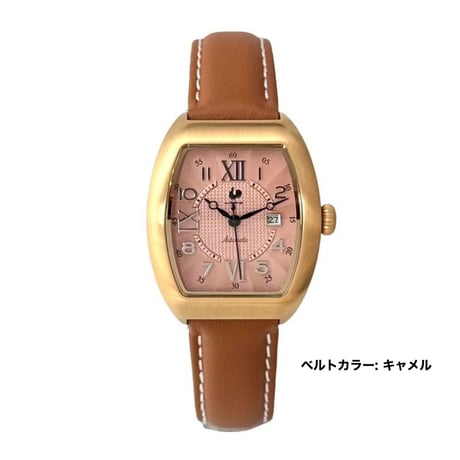 Theia SS+IPGコーティングケース 文字盤カラー：サーモンピンク ベルトカラー：5カラー