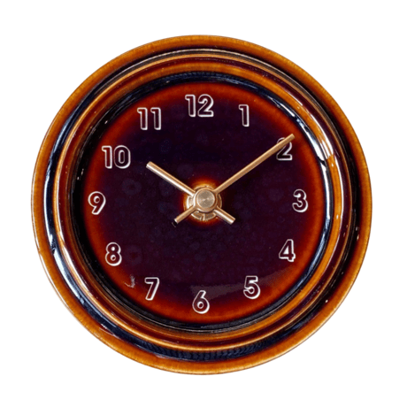 美濃焼 CLOCK あめ釉