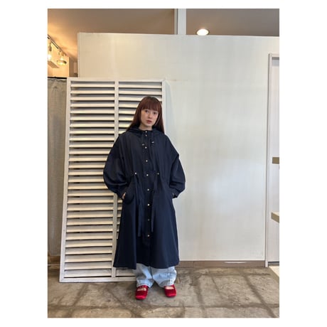 matt nylon long mountain jacket