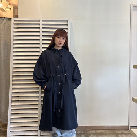 matt nylon long mountain jacket