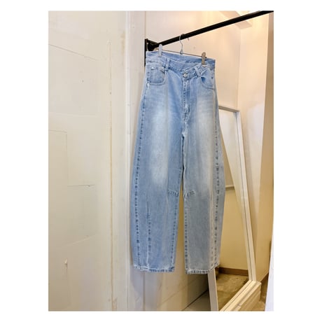 OVERDESIGN デニム ペイント ダメージ ブリーチ ドット W28 ブリーチダメージデニム | HOS NOW