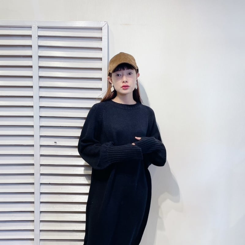 volume sleeve knit one-piece | raglan-GGDG