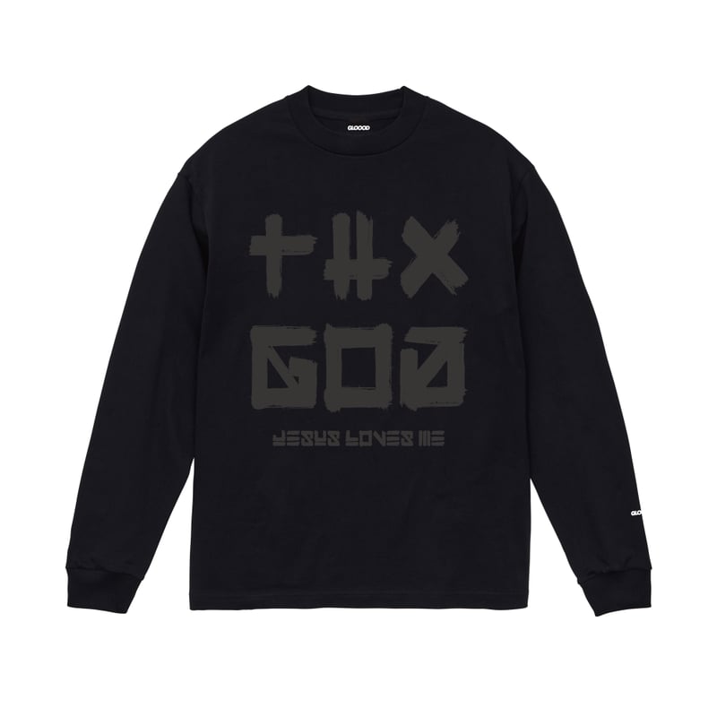 7ORDER ONE ロンT BIG THXGOD-7.1ロンT Ink-Print Black | クリスチャンTシャツブ