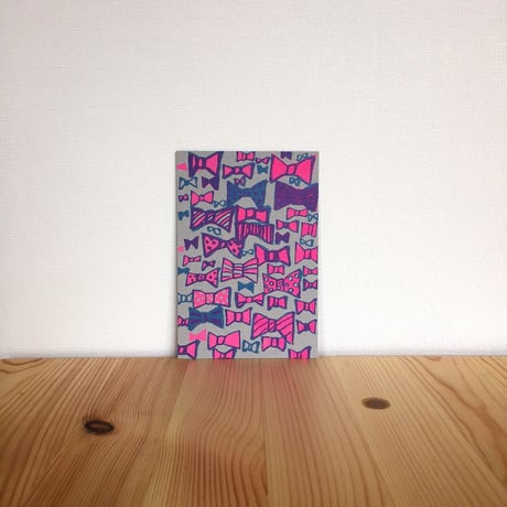 Postcard　　Ribbon Pink&Blue