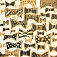 Postcard　　Ribbon  black&gold
