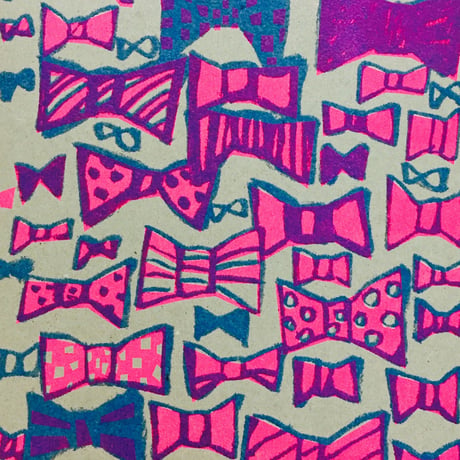 Postcard　　Ribbon Pink&Blue