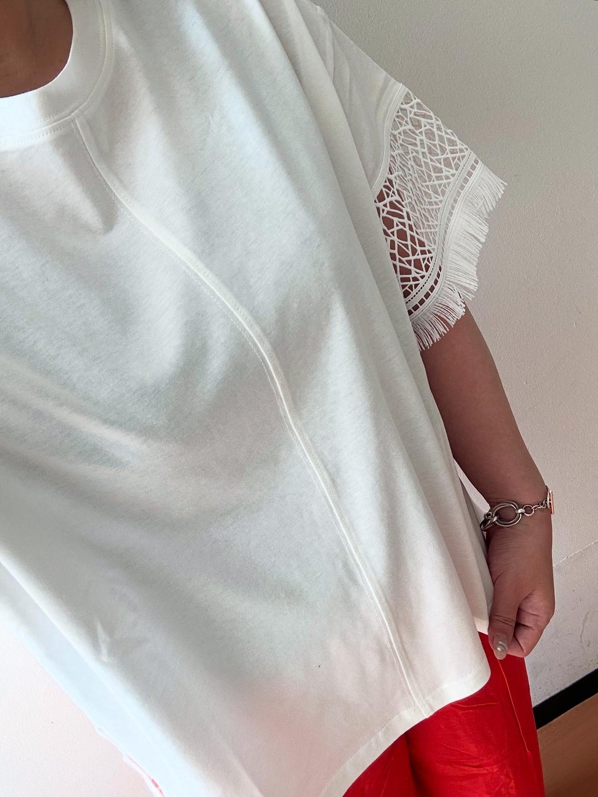 レースフリンジTシャツ | HEARTS
