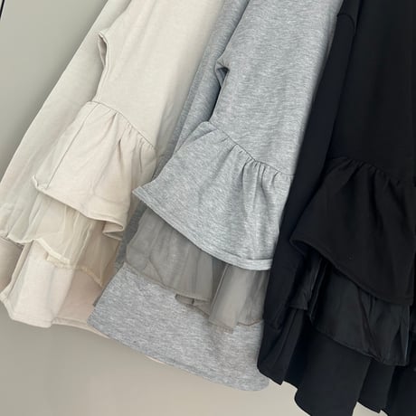 ティアードペプラムトップス