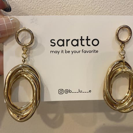 3連フープピアス