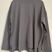 シルケットモックネックロンT