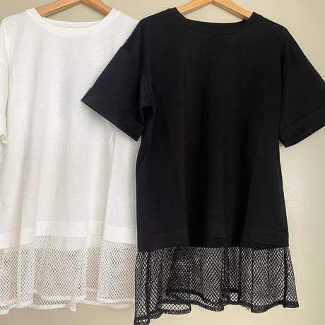 メッシュレイヤードライク s/s tee