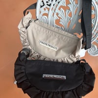 NYLON FRILL ROUND SHOULDER BAG L