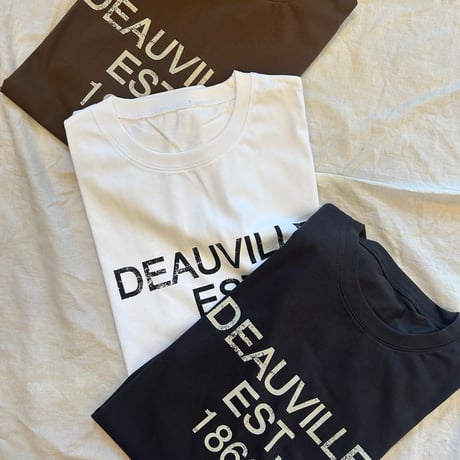 DEAUVILLE かすれロゴプリントチュニック