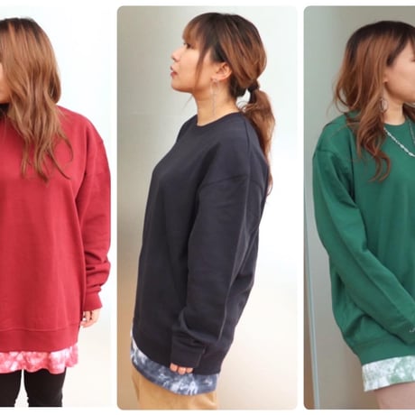 006.Tie dye layered pullover