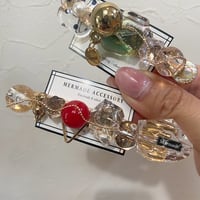 ストーンパーツヘアクリップ