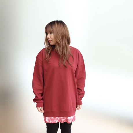 006.Tie dye layered pullover