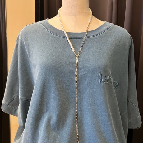 ハーフパールチェーンネックレス