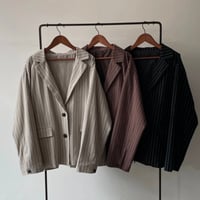 リネンライクストライプジャケット