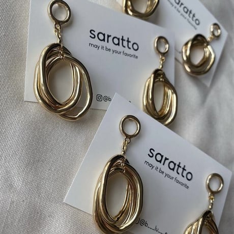 3連フープピアス