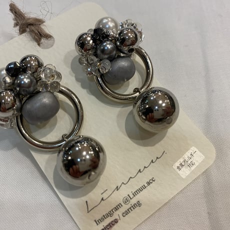 silver bijou ピアス