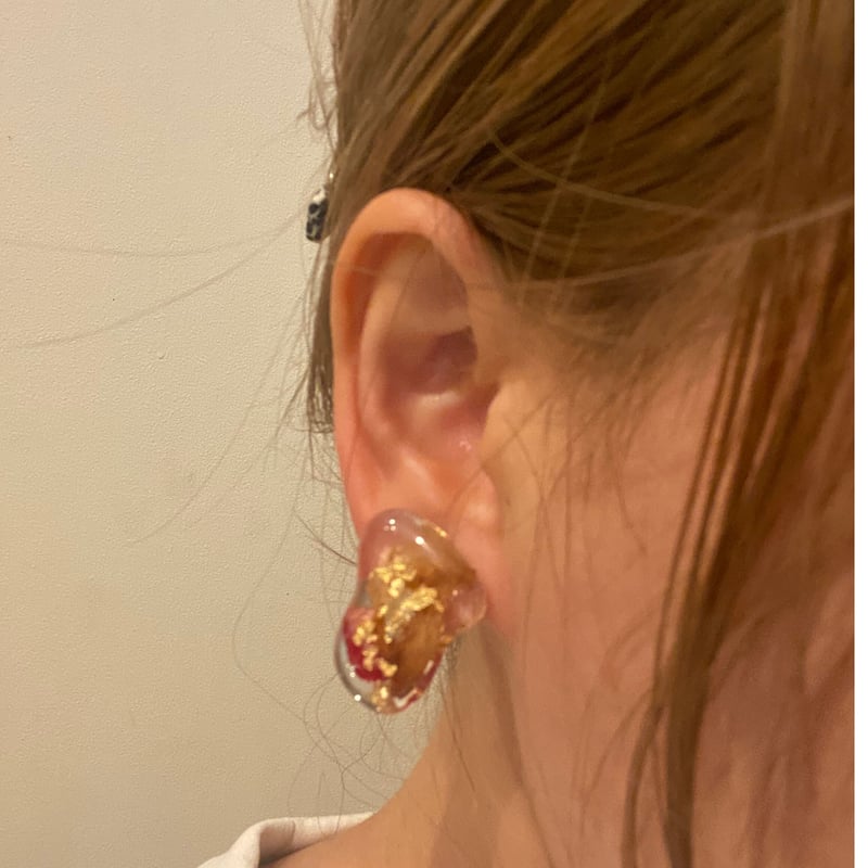 ハンドメイドアクセサリー　イヤリング　ドライフラワー ハンドメイドイヤリング ドライフラワー | tomoni flower