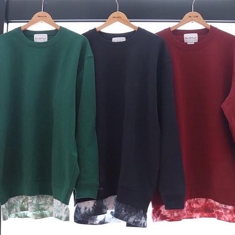 006.Tie dye layered pullover
