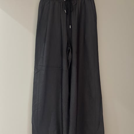 テトロンデニム風ワイドパンツ
