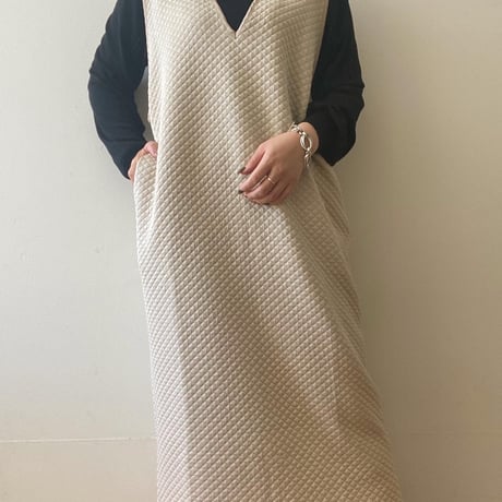 ジャガードキルトワンピース