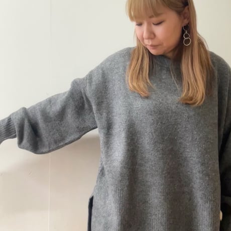 ボックスシルエットニットトップス