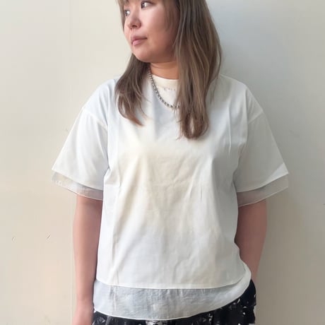 シルケット切り替えTシャツ