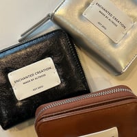 二つ折りラウンドファスナー財布