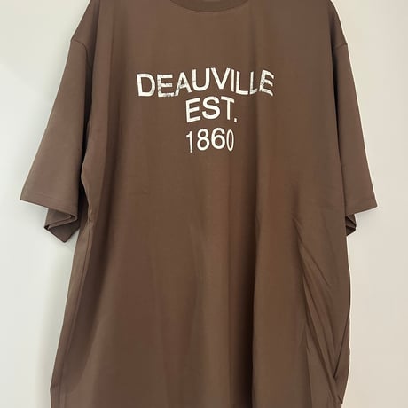 DEAUVILLE かすれロゴプリントチュニック