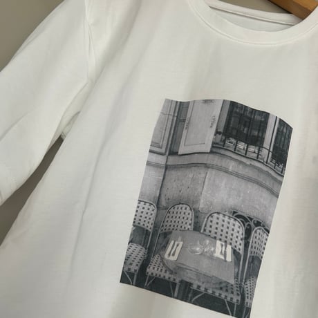 モノトーンフォトプリントTシャツ