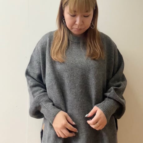ボックスシルエットニットトップス