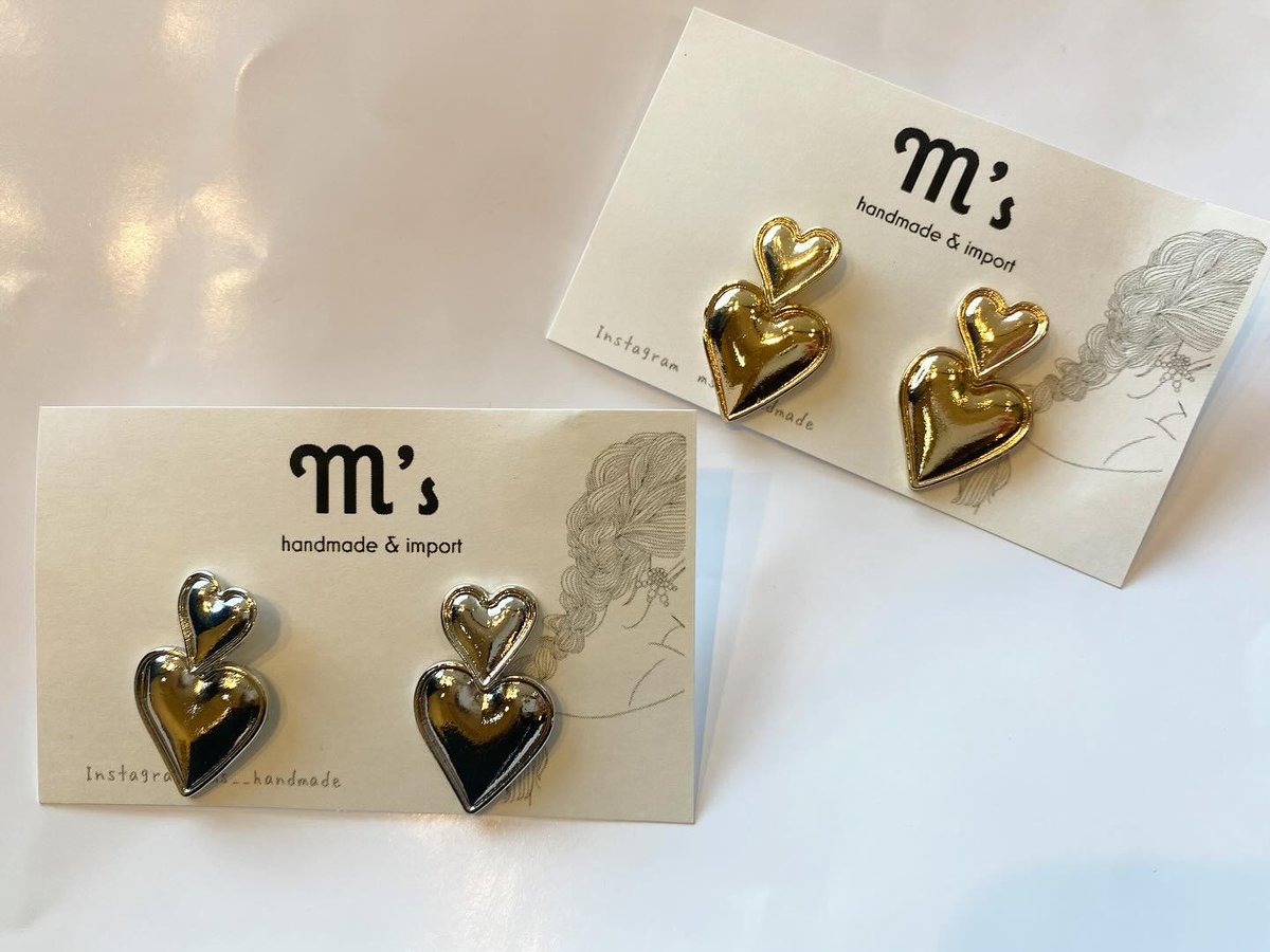 2連ハートピアス | HEARTS