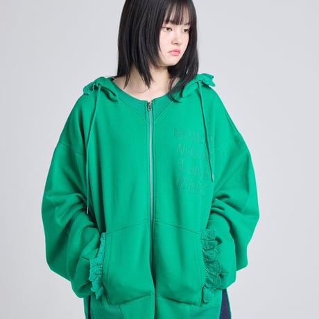 lacy logo hoodie