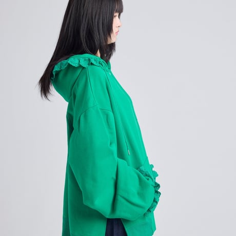 lacy logo hoodie