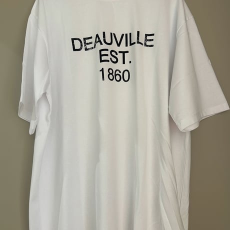 DEAUVILLE かすれロゴプリントチュニック