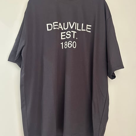 DEAUVILLE かすれロゴプリントチュニック