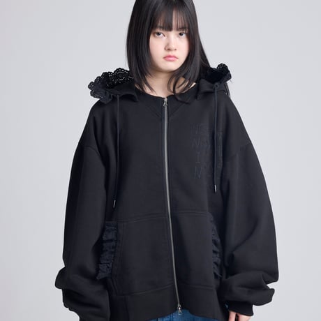 lacy logo hoodie